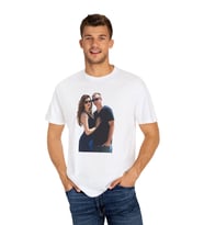 Kişiye Özel Fotoğraf Baskılı Oversize T-Shirt (Beyaz)