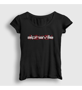 Presmono Kadın Siyah Logo Alphaville T-Shirt 554210tt