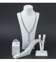 925 Ayar Gümüş Zirkon Taşlı Kalp Model Set