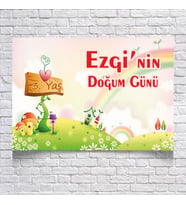 Masal Diyarı Temalı Doğum Günü Afişi 35X50 cm