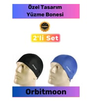 Özel Tasarım Elastik Su Geçirmez Silikon Yüzücü Yüzme Şapkası Havuz Deniz Bonesi 2'li Set