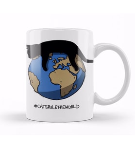 Cats Rule The World Kupa Bardak Porselen