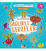İlk Kelimelerle Sağlıklı Sebzeler Yapıştır-Boya-Öğren