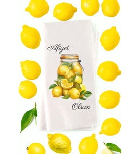 Kişiye Özel Yaz Konsepti Limonlar Temalı Sunum Peçetesi 20’li