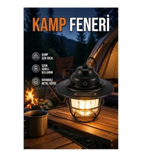 Retro Tasarımlı Uzun Ömürlü Bataryalı Outdoor LED Kamp Lambası