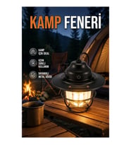 Retro Tasarımlı Uzun Ömürlü Bataryalı Outdoor LED Kamp Lambası
