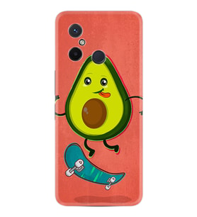 Xiaomi Redmi 12C Kılıf Silikon Desen Özel Seri Avokado Skate 1741