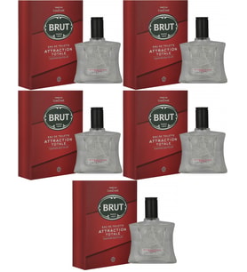 Brut Parfüm Erkek/Men 100ML Attraction Totale Edt (Kırmızı) (5 Li Set)