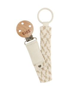 Bibs Paci Braid  Emzik Askısı- Ivory / Vanilla