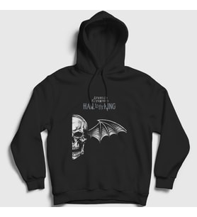 Presmono Unisex Siyah King Avenged Sevenfold Kapüşonlu Sweatshirt 15791tt