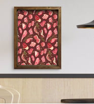 BK Gift Cafe & Bar & Restaurant Konseptli Doğal Masif Ahşap Çerçeveli Tablo 45x65cm-41