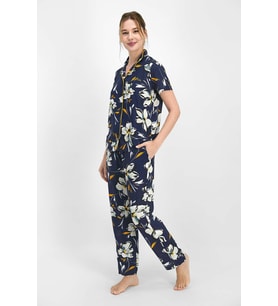 Pierre Cardin 7753 Kadın Lily Lacivert Gömlek Pijama