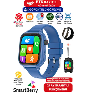 Çocuklar İçin Akıllı GPS Saat, Wi-Fi ve Sim Kart Desteği, Lacivert