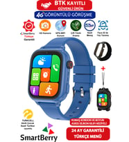 Çocuklar İçin Akıllı GPS Saat, Wi-Fi ve Sim Kart Desteği, Lacivert