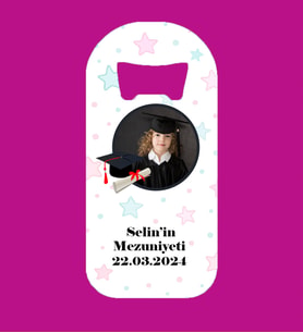 Kişiye Özel Mezuniyet Resimli Gökyüzü Magnet Açacak