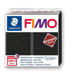 Staedtler Fimo Leather (Deri) Effect Polimer Kil 57 gr 909 Siyah 