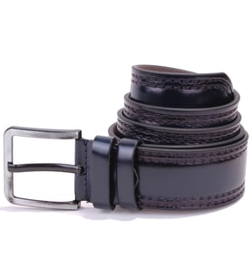 Dagoster DMK26-455 Lacivert 4.5 cm Suni Deri Erkek Kemer