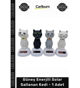 #solar Şans Getiren Dekoratif Araç Torpido Üstü Ofis Biblo Güneş Enerjili Solar Sallanan Kedi