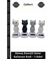 #solar Şans Getiren Dekoratif Araç Torpido Üstü Ofis Biblo Güneş Enerjili Solar Sallanan Kedi
