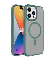 Apple iPhone 15 Pro Max Kılıf Mat Arka Yüzey Wireless Şarj Özellikli Zore Flet M-safe Kapak