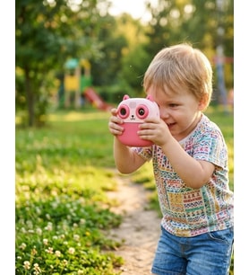 Çocuklar İçin Anında Baskılı Kamera 6 Renk Kalem 5 Rulo Kağıt Hediyeli Eğitici Eğlenceli Fotoğraf Ma