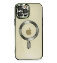 Mey İthalat® iPhone 12 Pro Max Kılıf Kross Magneticsafe Kapak - Koyu Yeşil