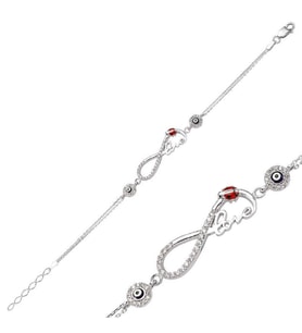 LOVE YAZILI SONSUZLUK 925 AYAR GÜMÜŞ BİLEKLİK