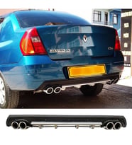 Renault Clio 2 Sedan Gri Difüzör Çiftli Yuvarlak Egzoz Görünümlü D Tip Difizör