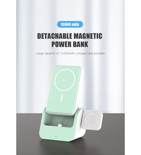 Lexroo KABLOSUZ POWER BANK MagSafe Uyumlu BÜYÜK GÜÇ KAYNAĞI ŞARJ SETİ 10000 mah STAND OLABİLİR CEP