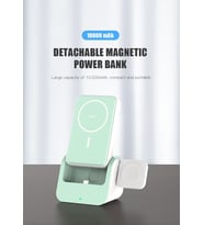 Lexroo KABLOSUZ POWER BANK MagSafe Uyumlu BÜYÜK GÜÇ KAYNAĞI ŞARJ SETİ 10000 mah STAND OLABİLİR CEP