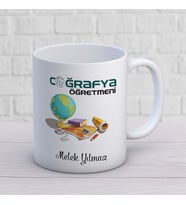 Kişiye Özel Meslek Coğrafya Öğretmeni  Hediyelik Kupa Bardak 1 Adet