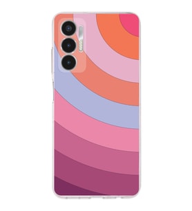 PrintiFy Tecno Pova 3 Uyumlu Kamera Korumalı Renk Cümbüşü F Tasarımlı Şeffaf Silikon Kılıf