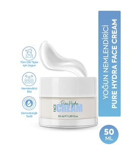 SOI Cosmetics Pure Hydra Face Cream  Kuru Ciltler için Yoğun Nemlendirici Yüz Kremi  50 ML