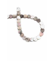 Sedef Doğal Taş Parlak Beyaz Kalp Kesim 8x2mm Dizi [AA]