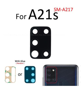 Samsung Galaxy A21S Arka Kamera Camı Lens Yapışkanlı