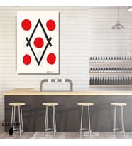 Tekli Dikey Kanvas Tablo Ünlü Eserler Henri Matisse Losange