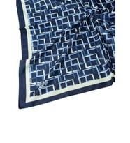 Vav İpek Kadın Micro Twill Sport Desenli Eşarp (Lacivert-İndigo)
