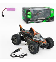 Assaulter 1:18 Yüksek Hızlı Işıklı Köpek Balığı Tasarımlı Uzaktan Kumandalı RC Araba (Turuncu)