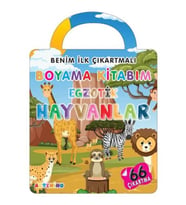 Benim İlk Çıkartmalı Boyama Kitabım - Egzotik Hayvanlar