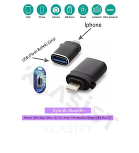 iPad ve iPhone için USB Flash Disk Bağlantı Adaptörü - Lightning  OTG Dönüştürücü Adaptörü