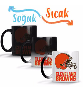 Cleveland Browns Sihirli Kupa Bardak Porselen