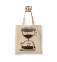 Coffee Time Kahve Zamanı Beyaz Bez Çanta Uzun Saplı Alışveriş Çantası Plaj Çantası