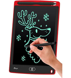 Ritoys Writing Tablet Lcd Dijital Kalemli Çizim Yazı Tahtası Grafik Not Yazma Eğitim Tableti (Kırmızı)