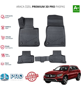 MERCEDES GLC ARACA ÖZEL 3D PASPAS 2015 2016 2017 2018 2019 2020 2021 2022 2023
