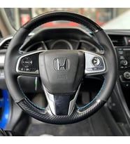 Honda Civic Fc5 Araca Özel Direksiyon Kılıfı (5D KRİSTAL KARBON SOFT NOKTA) (Karışık)