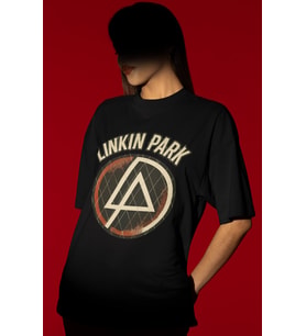 Tasarım Linkin Park Rock Metal Müzik Grubu Baskılı Unisex Oversize Tişört