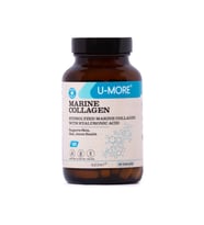U-MORE Hidrolize Balık Kolajen Takviyesi - Hyaluronik Asit, Biotin, C Vitamini, Glutatyon, Selenyum - Sağlıklı Eklemler, Saçlar, Cilt, Tırnaklar - 60 Tablet