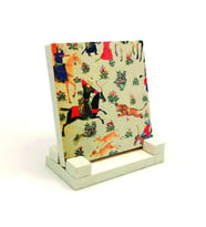 Av Sahnesi MinyatürüBaskılı Doğaltaş Masaüstlük
