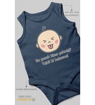 Bu Çocuk Kime Çekmiş? Tabiki Halasına Baskılı Bebek Zıbını – Çıtçıtlı Body  %100 Pamuk Sıfır Kol (Lacivert)
