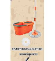 Focus Döner Başlıklı Otomatik Temizlik Seti Kova ve Yedek Mop ile Pratik Temizlik